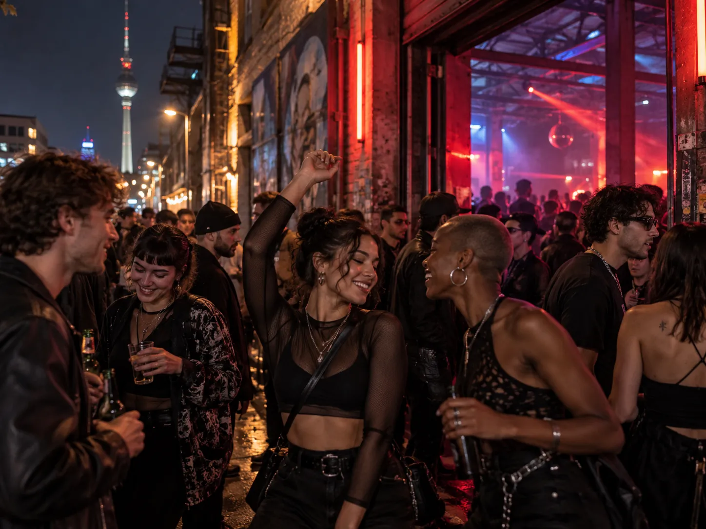 Jóvenes bailando en un club nocturno de Berlín durante un viaje de 3 días